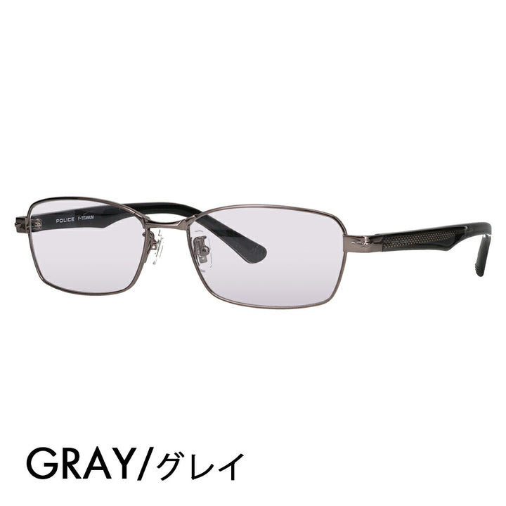 [Authorized Retailer] Police Glasses Frame Sunglasses Color Lens Set VPLN70J 0568 55 POLICE Metal Square Men's Titanium Japan Model 