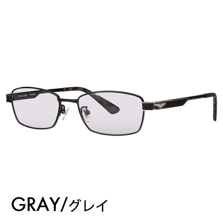 [Authorized Retailer] Police Glasses Frame Sunglasses Color Lens Set VPLN72J 0531 53 POLICE Metal Square Men's Titanium Japan Model 