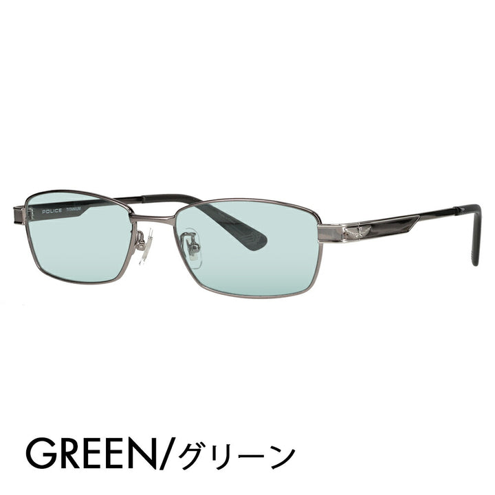 [Authorized Retailer] Police Glasses Frame Sunglasses Color Lens Set VPLN72J 0568 53 POLICE Metal Square Men's Titanium Japan Model 