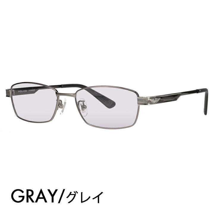 [Authorized Retailer] Police Glasses Frame Sunglasses Color Lens Set VPLN72J 0568 53 POLICE Metal Square Men's Titanium Japan Model 