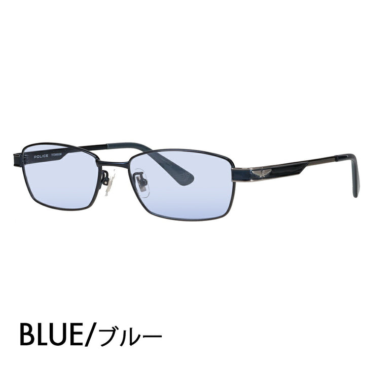 [Authorized Retailer] Police Glasses Frame Sunglasses Color Lens Set VPLN72J 0N42 53 POLICE Metal Square Men's Titanium Japan Model 