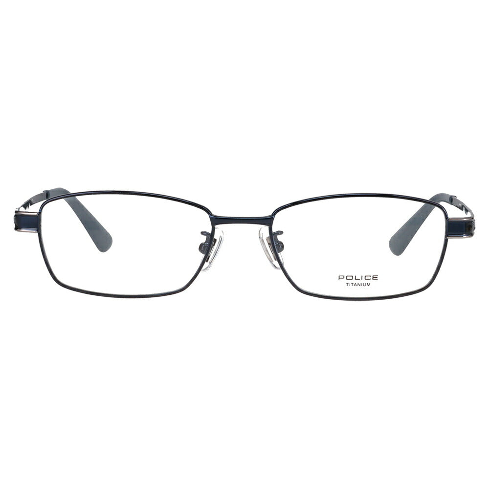 [Authorized Retailer] Non-prescription 1.55 lens replacement +0 yen Police glasses VPLN72J 0N42 53 POLICE metal square men's titanium Japan model