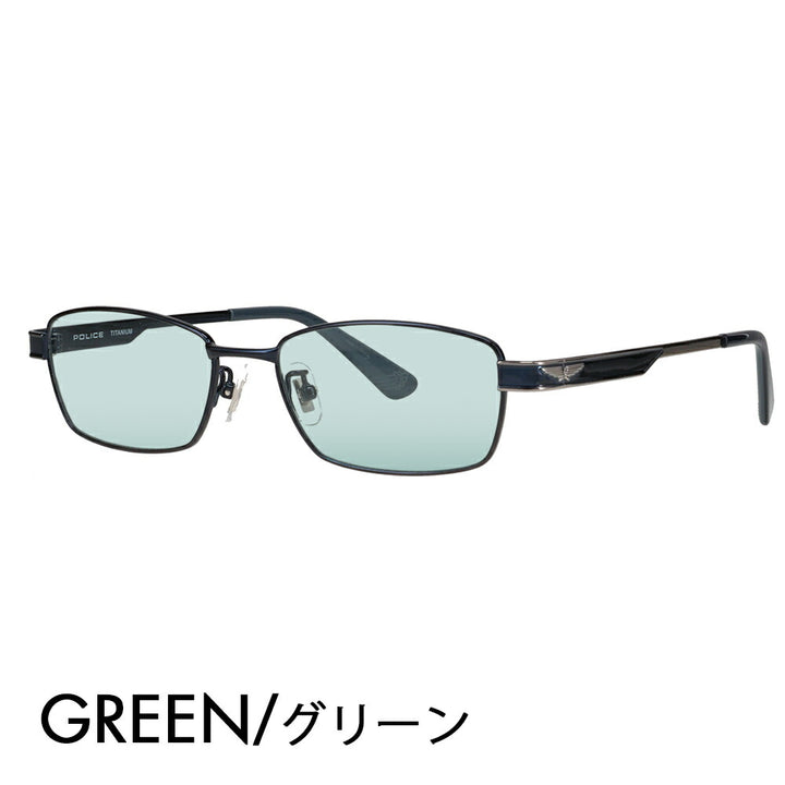 [Authorized Retailer] Police Glasses Frame Sunglasses Color Lens Set VPLN72J 0N42 53 POLICE Metal Square Men's Titanium Japan Model 