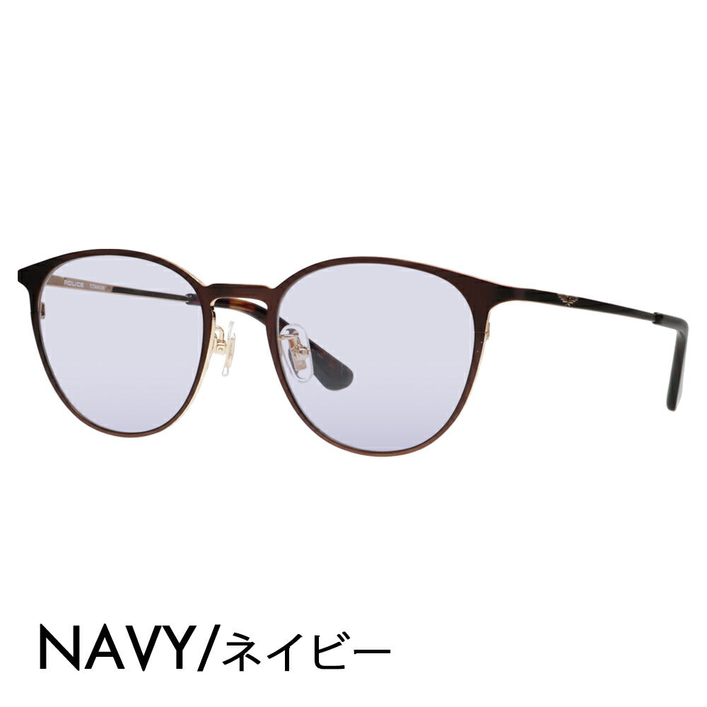 [Authorized Retailer] Police Glasses Frame Sunglasses Color Lens Set VPLP06J 0C2D 51 POLICE 2024 Model Boston Titanium Men's Metal Full Rim Classic Fashion Glasses Glasses 