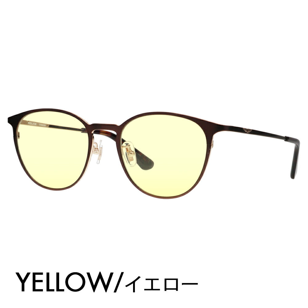 [Authorized Retailer] Police Glasses Frame Sunglasses Color Lens Set VPLP06J 0C2D 51 POLICE 2024 Model Boston Titanium Men's Metal Full Rim Classic Fashion Glasses Glasses 