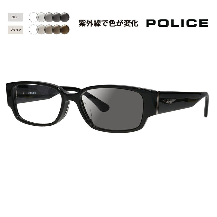 【正規品販売店】ポリス メガネ フレーム サングラス 調光レンズセット VPLP36J 0700 54 POLICE 2024年モデル メンズ スクエア セル ジャパンモデル 伊達眼鏡