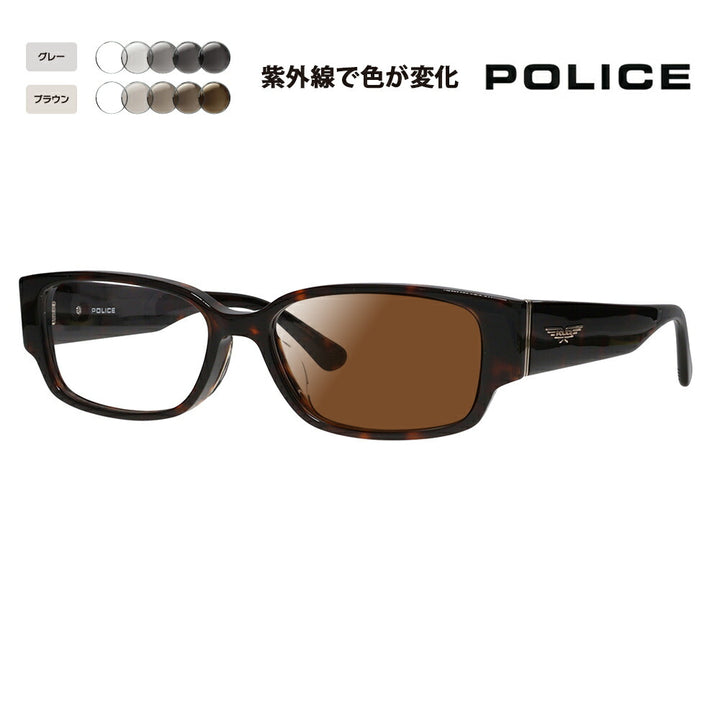 【正規品販売店】ポリス メガネ フレーム サングラス 調光レンズセット VPLP36J 0710 54 POLICE 2024年モデル メンズ スクエア セル ジャパンモデル 伊達眼鏡