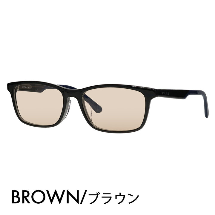 [Authorized Retailer] Police Glasses Frame Sunglasses Color Lens Set VPLP37J 05BG 54 POLICE 2024 Model Men's Square Cell Japan Model Fashion Glasses 