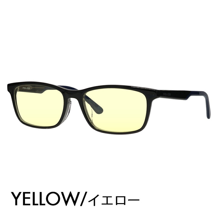 [Authorized Retailer] Police Glasses Frame Sunglasses Color Lens Set VPLP37J 05BG 54 POLICE 2024 Model Men's Square Cell Japan Model Fashion Glasses 