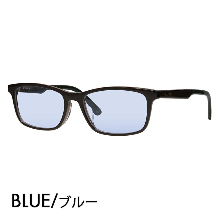 [Authorized Retailer] Police Glasses Frame Sunglasses Color Lens Set VPLP37J 06BC 54 POLICE 2024 Model Men's Square Cell Japan Model Fashion Glasses 