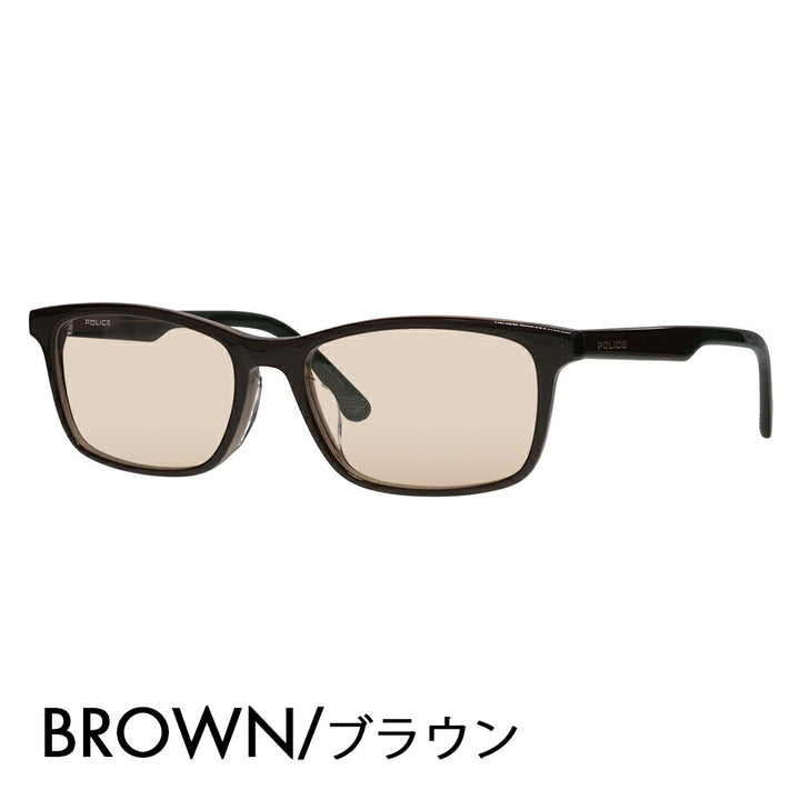 [Authorized Retailer] Police Glasses Frame Sunglasses Color Lens Set VPLP37J 06BC 54 POLICE 2024 Model Men's Square Cell Japan Model Fashion Glasses 