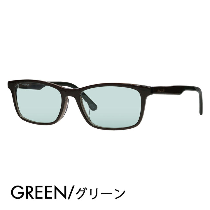 [Authorized Retailer] Police Glasses Frame Sunglasses Color Lens Set VPLP37J 06BC 54 POLICE 2024 Model Men's Square Cell Japan Model Fashion Glasses 