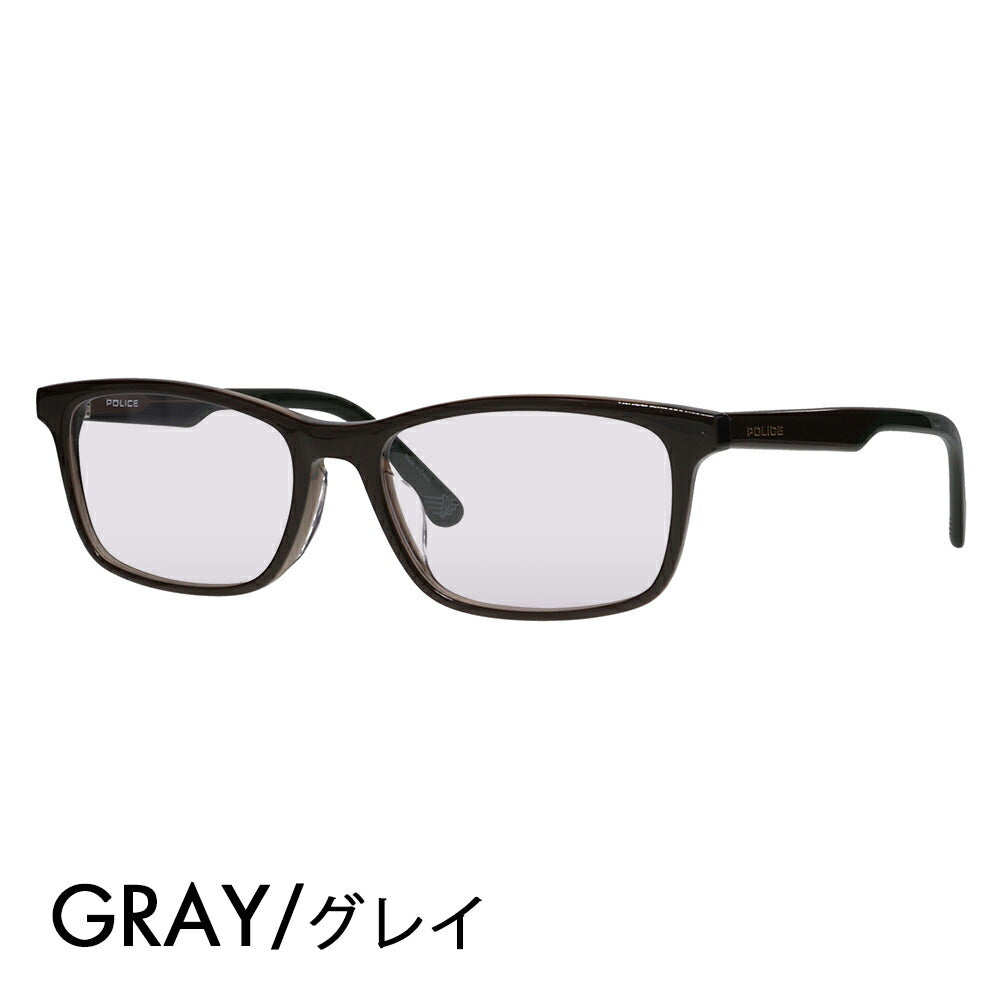 [Authorized Retailer] Police Glasses Frame Sunglasses Color Lens Set VPLP37J 06BC 54 POLICE 2024 Model Men's Square Cell Japan Model Fashion Glasses 