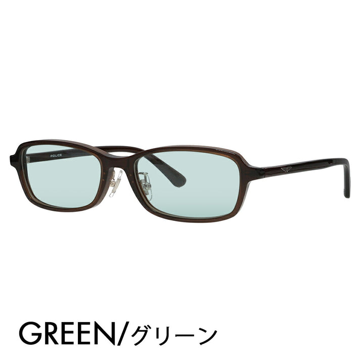 [Authorized Retailer] Police Glasses Frame Sunglasses Color Lens Set VPLP38J 06CD 53 POLICE 2024 Model Men's Square Cell Japan Model Fashion Glasses 