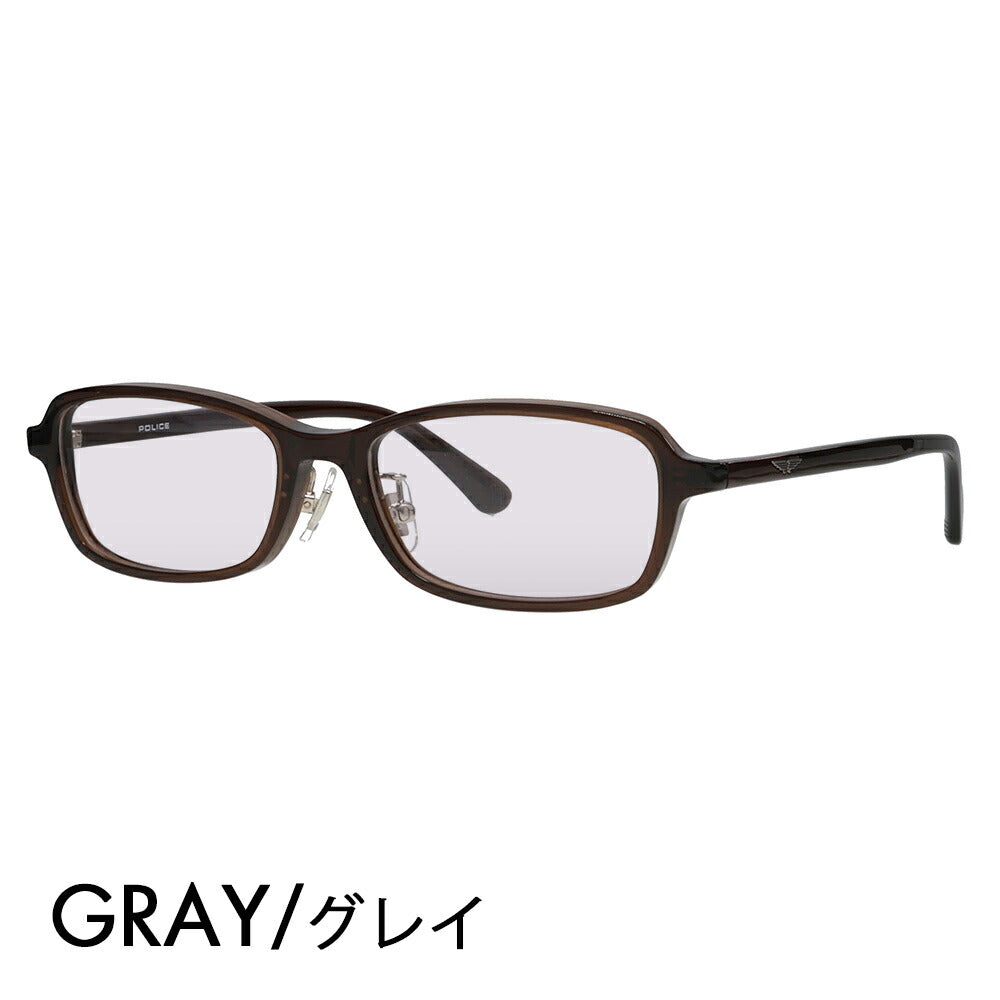 [Authorized Retailer] Police Glasses Frame Sunglasses Color Lens Set VPLP38J 06CD 53 POLICE 2024 Model Men's Square Cell Japan Model Fashion Glasses 