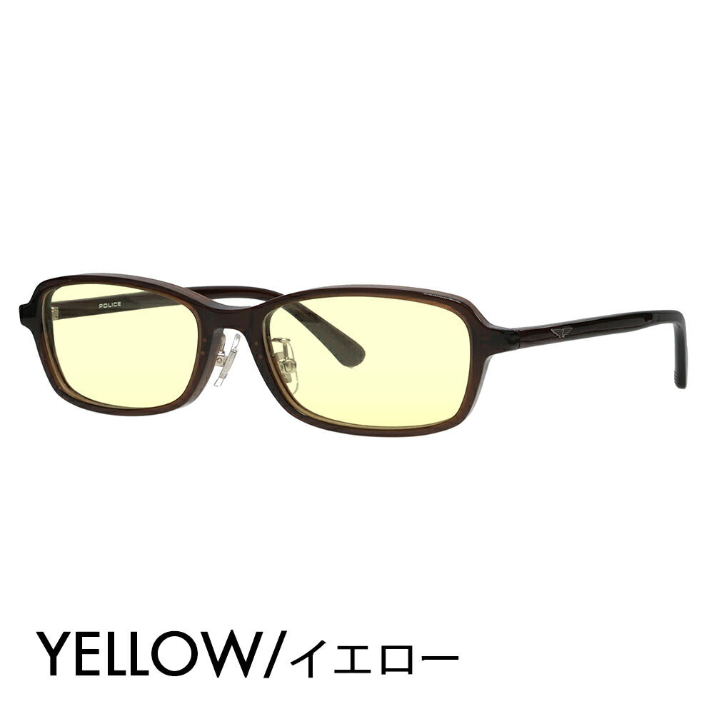 [Authorized Retailer] Police Glasses Frame Sunglasses Color Lens Set VPLP38J 06CD 53 POLICE 2024 Model Men's Square Cell Japan Model Fashion Glasses 