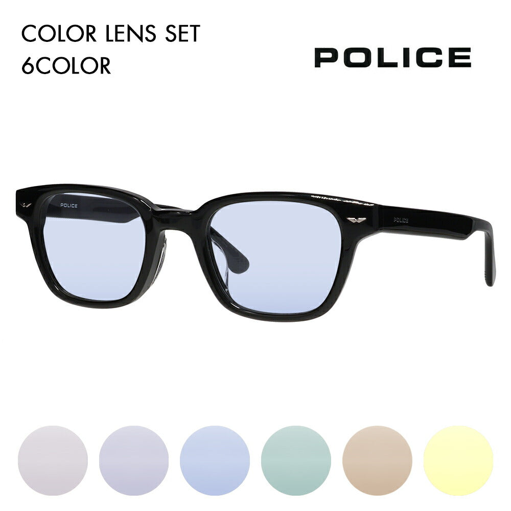 [Authorized Retailer] Police Glasses Frame Sunglasses Color Lens Set VPLP39J 0700 48 POLICE 2024 Model Men's Wellington Classic Cell Japan Model Fashion Glasses 