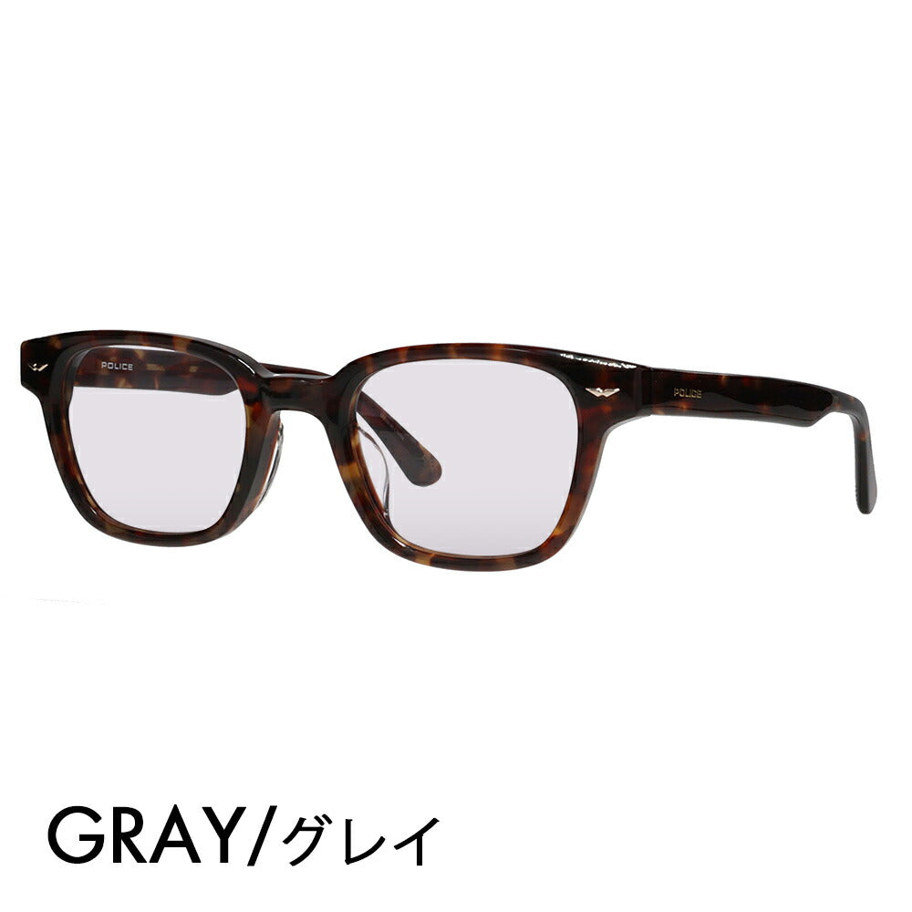 [Authorized Retailer] Police Glasses Frame Sunglasses Color Lens Set VPLP39J 07R5 48 POLICE 2024 Model Men's Wellington Classic Cell Japan Model Fashion Glasses 