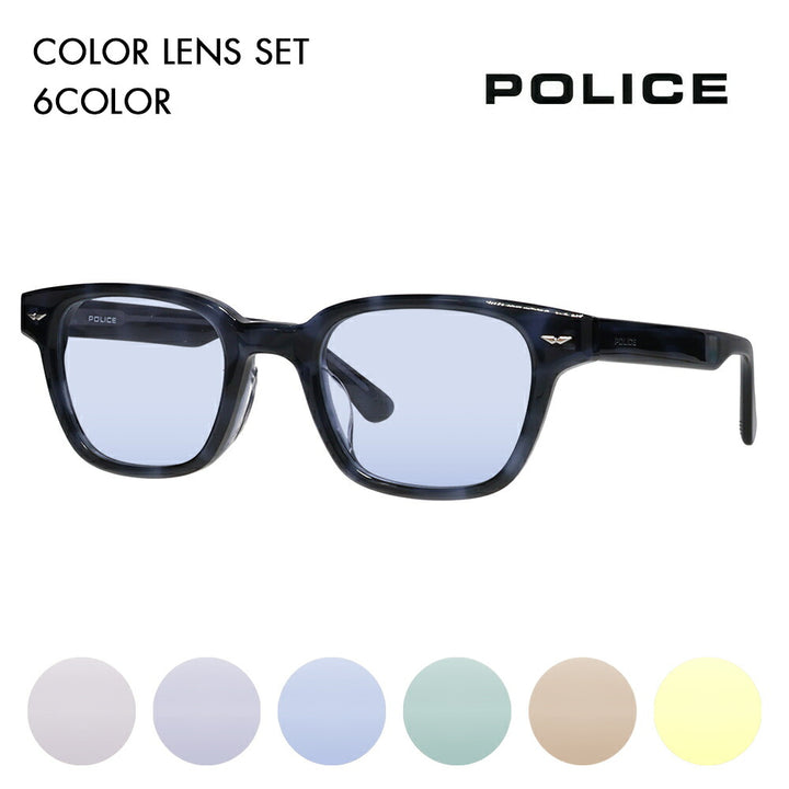 [Authorized Retailer] Police Glasses Frame Sunglasses Color Lens Set VPLP39J 0M00 48 POLICE 2024 Model Men's Wellington Classic Cell Japan Model Fashion Glasses 