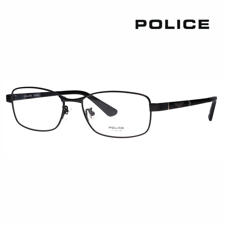 【正規品販売店】度なし1.55レンズ交換+0円 ポリス メガネ フレーム VPLQ50J 0530 54 POLICE メンズ スクエア チタン ジャパンモデル