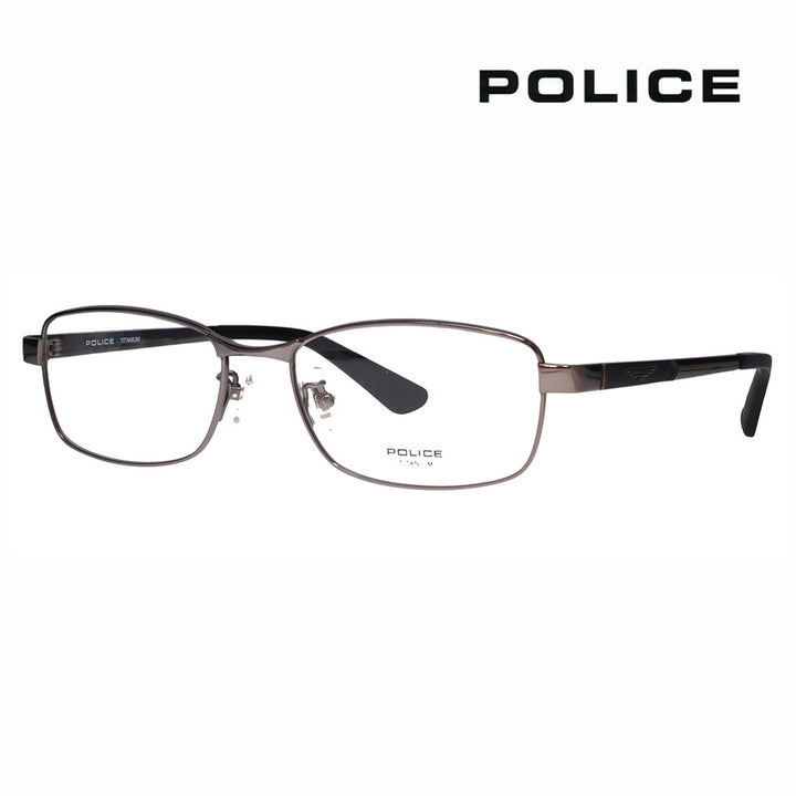 【正規品販売店】度なし1.55レンズ交換+0円 ポリス メガネ フレーム VPLQ50J 0568 54 POLICE メンズ スクエア チタン ジャパンモデル
