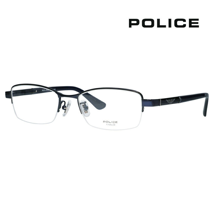 【正規品販売店】度なし1.55レンズ交換+0円 ポリス メガネ フレーム VPLQ51J 0Q96 53 POLICE メンズ スクエア ナイロール ジャパンモデル