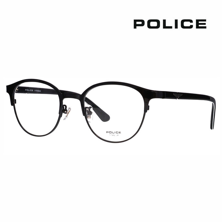 【正規品販売店】度なし1.55レンズ交換+0円 ポリス メガネ フレーム VPLQ53J 0530 50 POLICE メンズ ボストン チタン コンビネーション ジャパンモデル