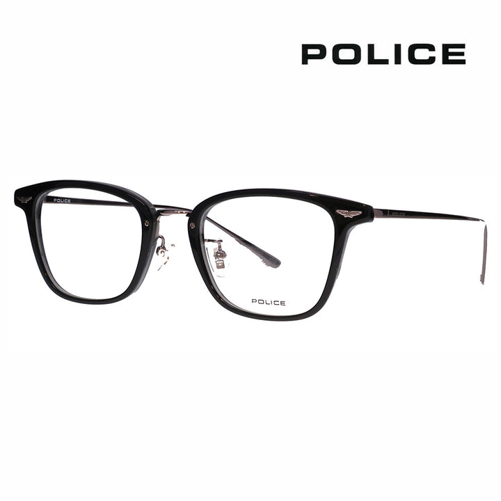 【正規品販売店】度なし1.55レンズ交換+0円 ポリス メガネ フレーム VPLQ54J 05BP 49 POLICE メンズ ウェリントン コンビ ジャパンモデル