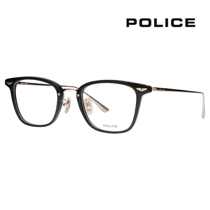 【正規品販売店】度なし1.55レンズ交換+0円 ポリス メガネ フレーム VPLQ54J 05CB 49 POLICE メンズ ウェリントン コンビ ジャパンモデル