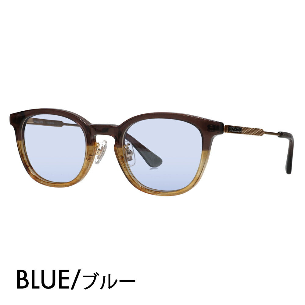 [Authorized Retailer] Police Glasses Frame Sunglasses Color Lens Set VPLQ55J 06DW 48 POLICE 2024 Model Men's Boston Classic Combination Cell Made in Japan Domestic Model Fashion Glasses 