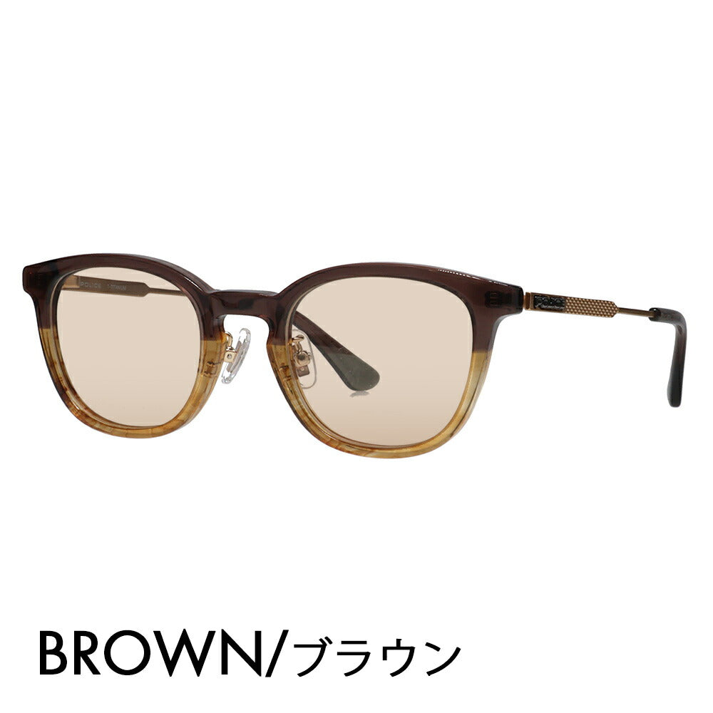 [Authorized Retailer] Police Glasses Frame Sunglasses Color Lens Set VPLQ55J 06DW 48 POLICE 2024 Model Men's Boston Classic Combination Cell Made in Japan Domestic Model Fashion Glasses 