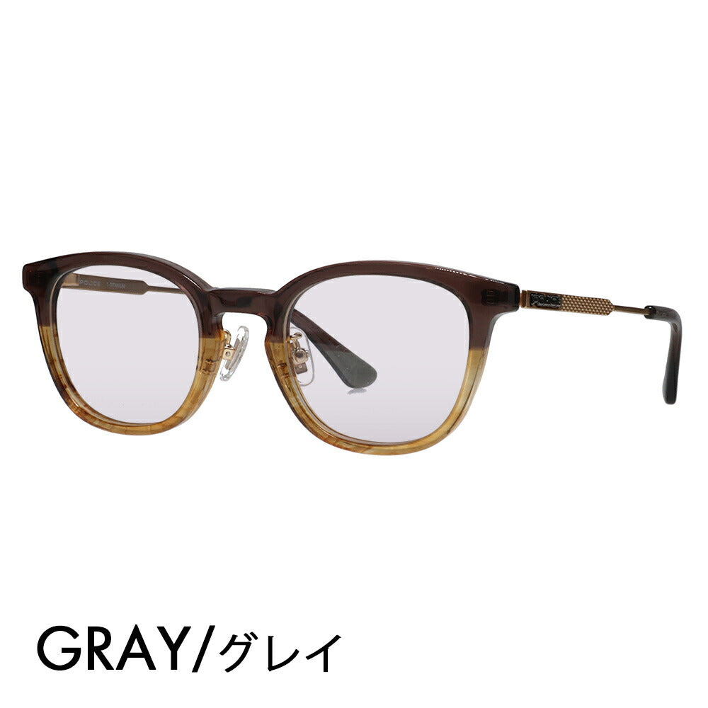 [Authorized Retailer] Police Glasses Frame Sunglasses Color Lens Set VPLQ55J 06DW 48 POLICE 2024 Model Men's Boston Classic Combination Cell Made in Japan Domestic Model Fashion Glasses 