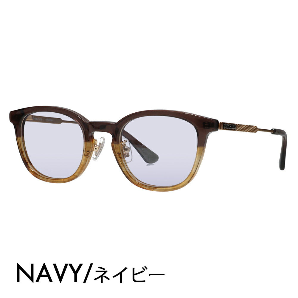 [Authorized Retailer] Police Glasses Frame Sunglasses Color Lens Set VPLQ55J 06DW 48 POLICE 2024 Model Men's Boston Classic Combination Cell Made in Japan Domestic Model Fashion Glasses 