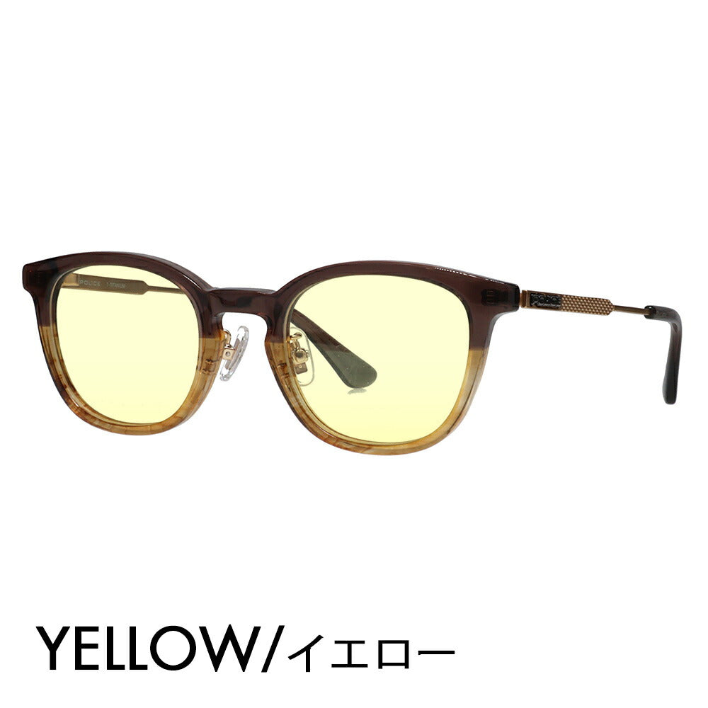 [Authorized Retailer] Police Glasses Frame Sunglasses Color Lens Set VPLQ55J 06DW 48 POLICE 2024 Model Men's Boston Classic Combination Cell Made in Japan Domestic Model Fashion Glasses 