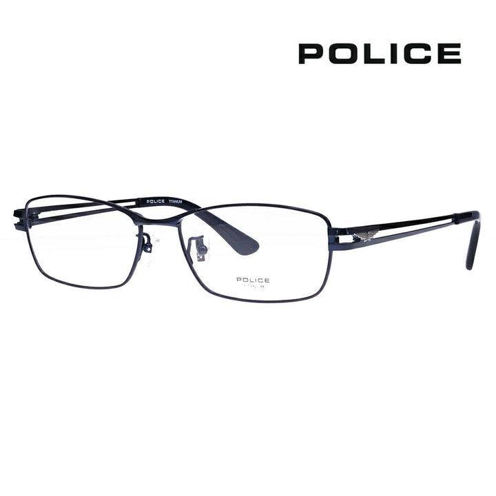 【正規品販売店】度なし1.55レンズ交換+0円 ポリス メガネ フレーム VPLR32J 0N28 55 POLICE メンズ スクエア チタン ジャパンモデル
